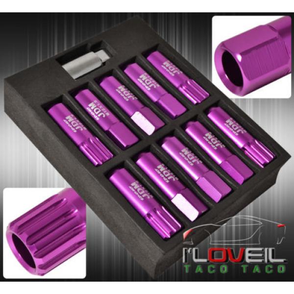 FOR TOYOTA 12x1.5 LOCKING KEY LUG NUTS TRACK EXTENDED OPEN 20 PIECES UNIT PURPLE #2 image