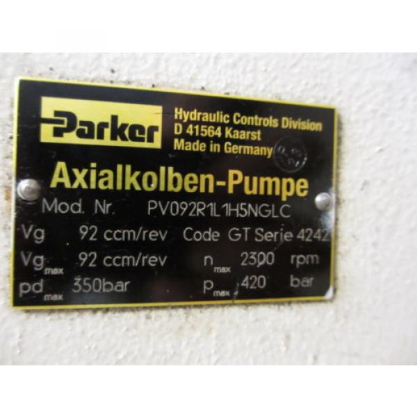 Parker PV092R1L1H5NGLC Hydraulic GT Series 4242 2300RPM 92ccm/rev Pump #2 image