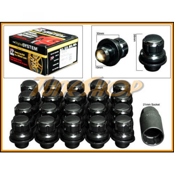 20 ALL LOCK GORILLA LEXUS SCION STOCK FACTORY WHEEL RIM MAG LUG NUT 12X1.5 BLACK #1 image