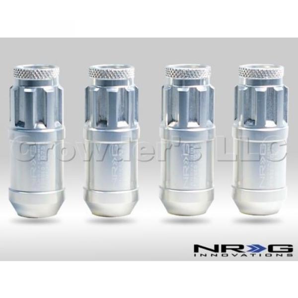 NRG 700 Series Lug Nut Lock Set 4 w/ Dust Caps  Silver M12 x 1.5mm  LN-L70SL #1 image