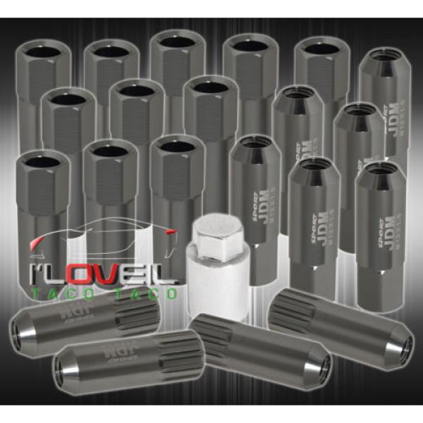 FOR TOYOTA M12x1.5MM LOCKING LUG NUTS TRACK EXTENDED OPEN 20 PIECES UNIT GREY #1 image