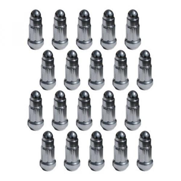 20 Piece Chrome Bullet Style Locking Lug Nuts 7/16&#034; Inch Thread Pitch #1 image