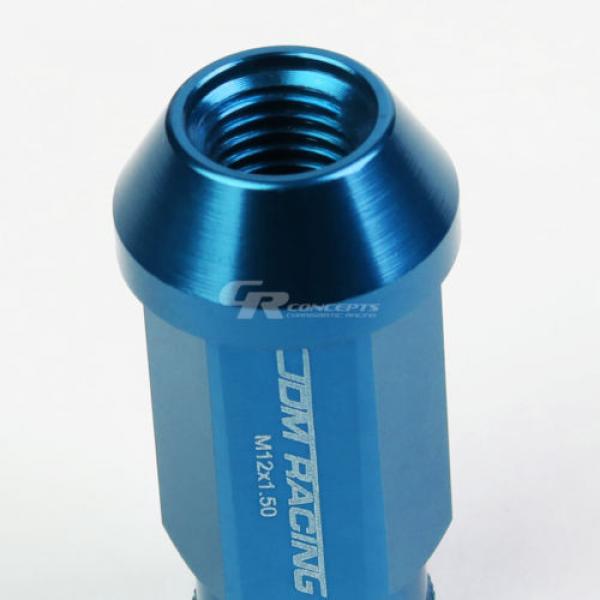 FOR CAMRY/CELICA/COROLLA 20X ACORN TUNER ALUMINUM WHEEL LUG NUTS+LOCK LIGHT BLUE #4 image