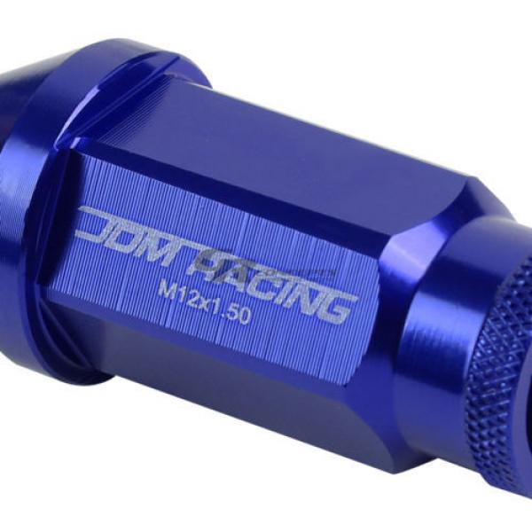 FOR DTS/STS/DEVILLE/CTS 20X ACORN TUNER ALUMINUM WHEEL LUG NUTS+LOCK+KEY BLUE #2 image