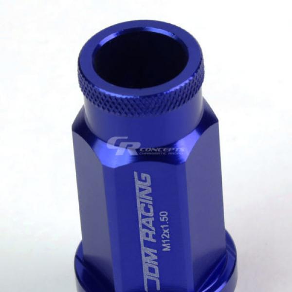 FOR DTS/STS/DEVILLE/CTS 20X ACORN TUNER ALUMINUM WHEEL LUG NUTS+LOCK+KEY BLUE #3 image