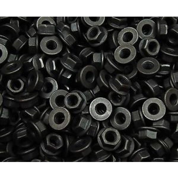 (500) Metric M8-1.25 Top Lock Locking Flange Nuts Class 10 Plain Finish 10mm #1 image