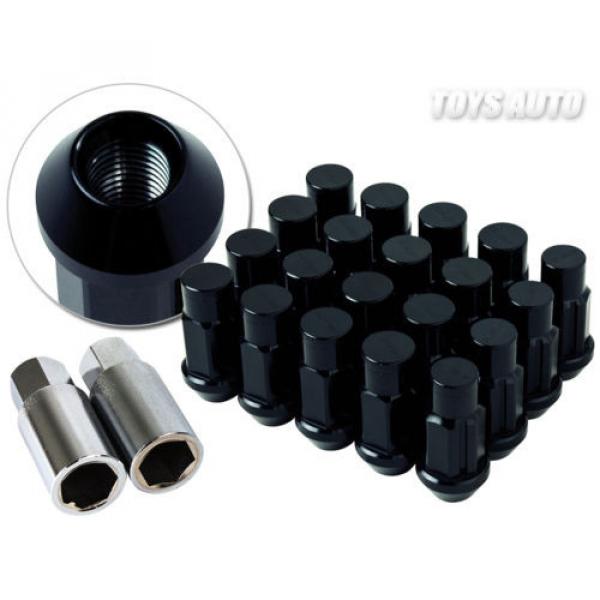 Godspeed Type4 50mm 31g FORGED RIM WHEEL LOCK LUG NUTS 12x1.25 w/ Key BLACK a #1 image