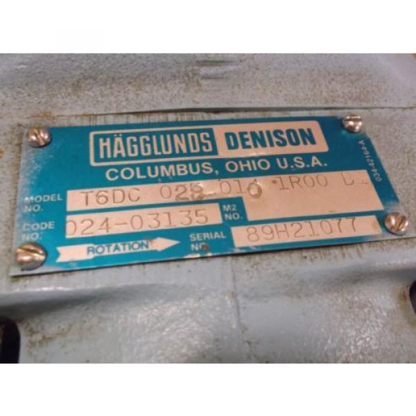 Parker Denison hydraulic vane pump T6DC0280101R00B1 Hagglunds  014977450 Pump #2 image