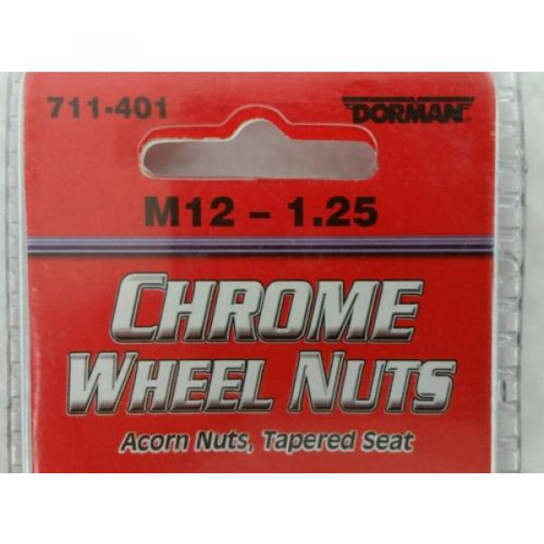 (Lot of 16) Dorman 711-401 - Chrome Acorn Conical Seat Lug Nuts M12 x 1.25, (T4) #2 image