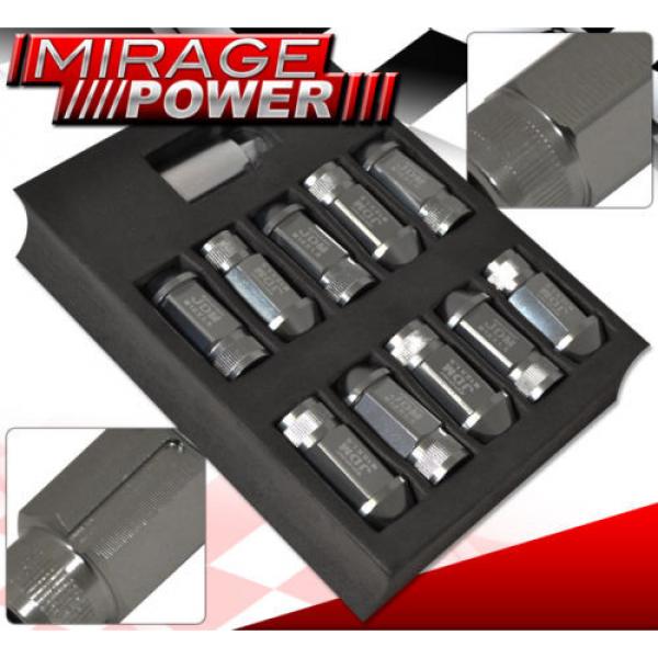 For Buick 12X1.5Mm Locking Lug Nuts 20Pc Extended Forged Aluminum Tuner Set Grey #2 image