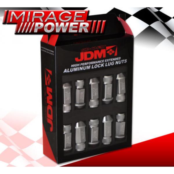 For Buick 12X1.5Mm Locking Lug Nuts 20Pc Extended Forged Aluminum Tuner Set Grey #3 image