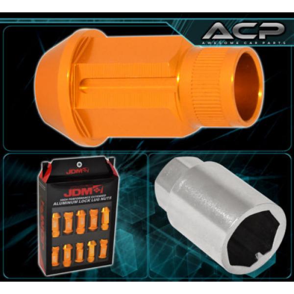 For Acura M12X1.5Mm Locking Lug Nuts 20P Jdm Vip Extended Aluminum Anodized Gold #3 image