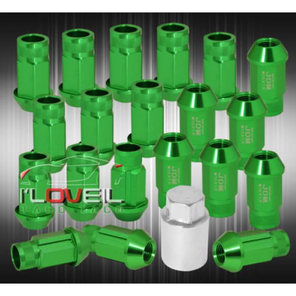 UNIVERSAL 12MMX1.5 LOCKING LUG NUTS THREAD WHEELS RIMS ALUMINUM EXTENDED GREEN #1 image