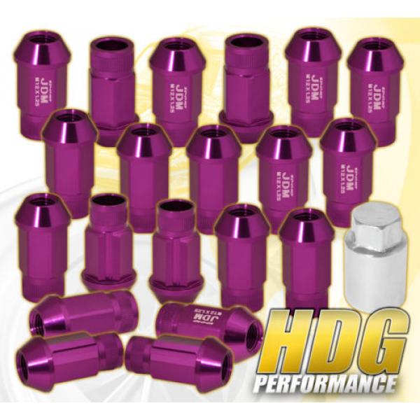 FOR NISSAN M12x1.25MM LOCKING LUG NUTS ROAD RACE TALL WHEEL RIMS PURPLE #1 image