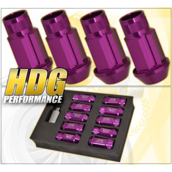 FOR NISSAN M12x1.25MM LOCKING LUG NUTS ROAD RACE TALL WHEEL RIMS PURPLE #2 image