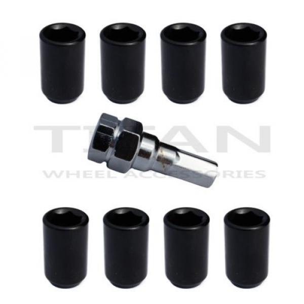 8 Piece BLACK Tuner Lugs Nuts | 12x1.25 Hex Lugs | Key Included #1 image