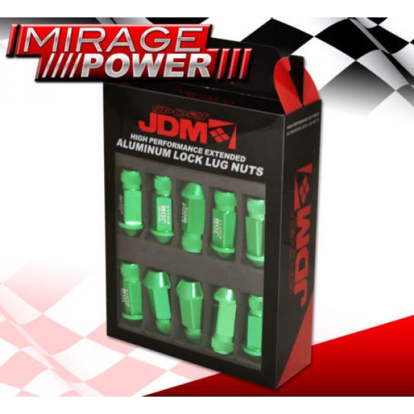 For Saturn 12X1.5 Locking Lug Nuts Track Extended Open 20 Pieces Unit Kit Green #3 image