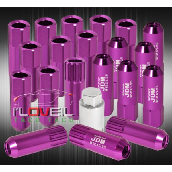 FOR SUZUKI 12MMx1.25MM LOCKING LUG NUTS 20PCS FORGED ALUMINUM WHEELS RIMS PURPLE #1 image