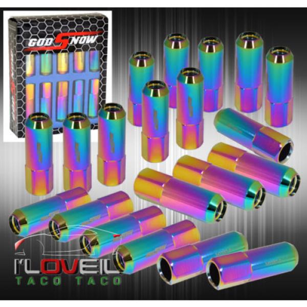 M12 X 1.5MM ALUMINUM DRIFT TRACK DURABILITY WHEEL RIMS LOCK LUG NUTS NEO CHROME #1 image