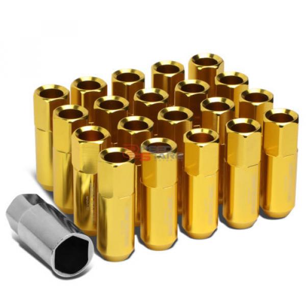 GOLD 60MM ALUMINUM WHEEL RIM LOCK ACORN TUNER LUG NUT+KEY CAMRY/CELICA/YARIS #1 image