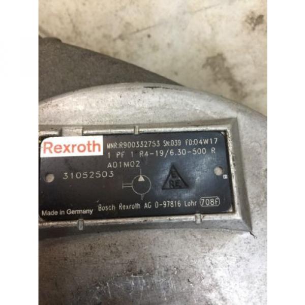 NEW REXROTH 1 PF1R419/6.30500 RA01M02 HYDRAULIC R900332753 MOTOR Pump #5 image