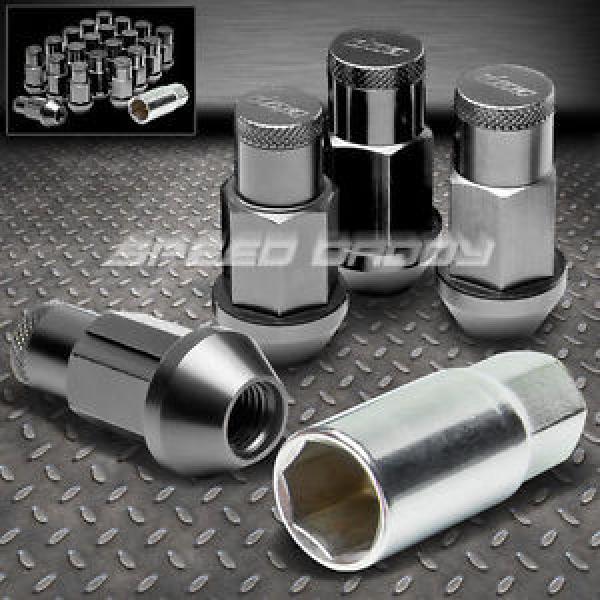 20X RACING RIM 5CM EXTENDED ANODIZED WHEEL LUG NUT+LOCK+SOCKET VIPER NITRO BLACK #1 image