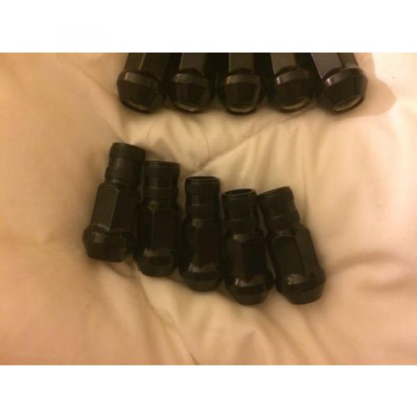 Gorilla Extended Lugs Nuts Black M12x1.50 With Locking Nuts M12x1.50 #3 image