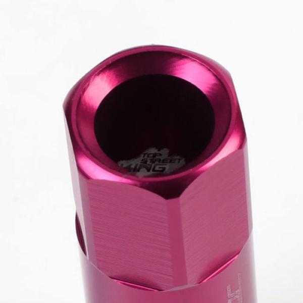 20 X M12 X 1.5 EXTENDED ALUMINUM LUG NUT+ADAPTER KEY DTS STS DEVILLE CTS PINK #3 image
