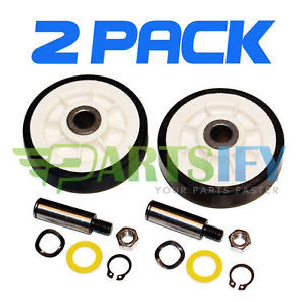 2 PACK - NEW PS1570070 DRYER SUPPORT ROLLER WHEEL KIT FOR MAYTAG AMANA WHIRLPOOL #1 image