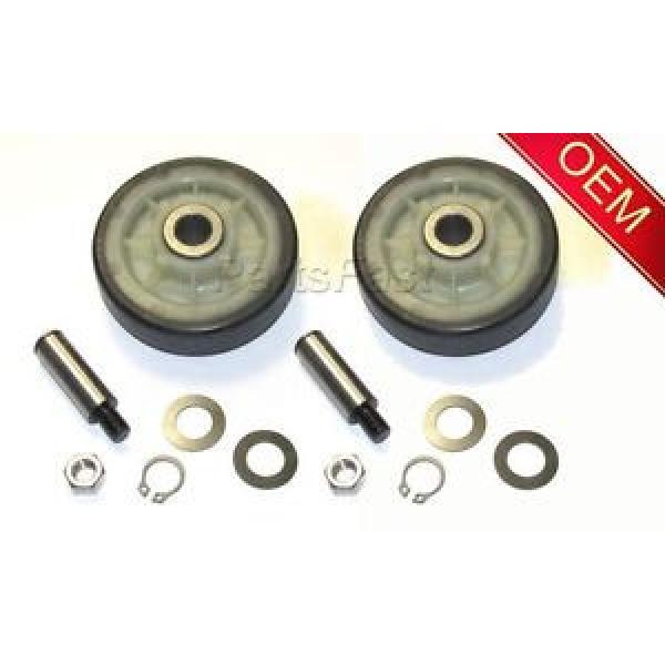 400518 - (2PACK) 2 NEW DRYER DRUM SUPPORT ROLLER KIT WITH SHAFTS #1 image