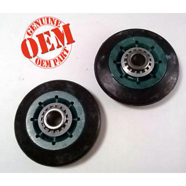 AP5177441 - (2) NEW SET OEM DRYER DRUM SUPPORT ROLLER WHEELS FOR WHIRLPOOL #1 image