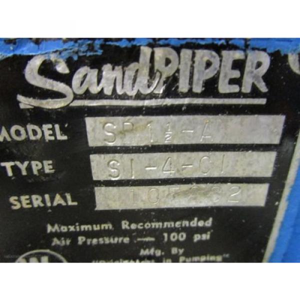 Sandpiper Double Diaphragm  Model SB11/2A Type SI4CI Rebuilt Pump #3 image