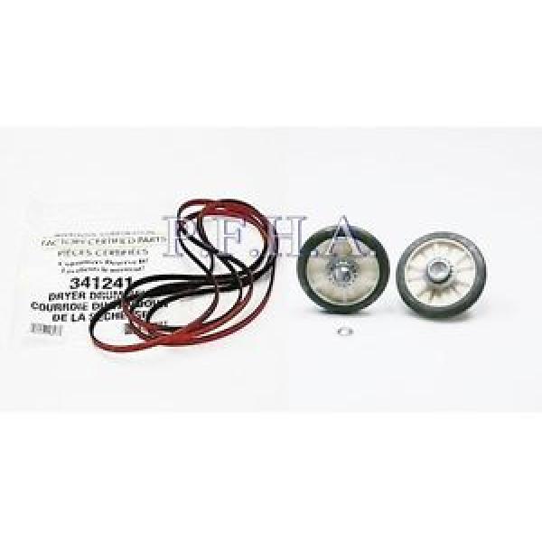 Dryer Drive Belt 341241 and Drum Support Roller Kit 349241T Whirlpool #1 image