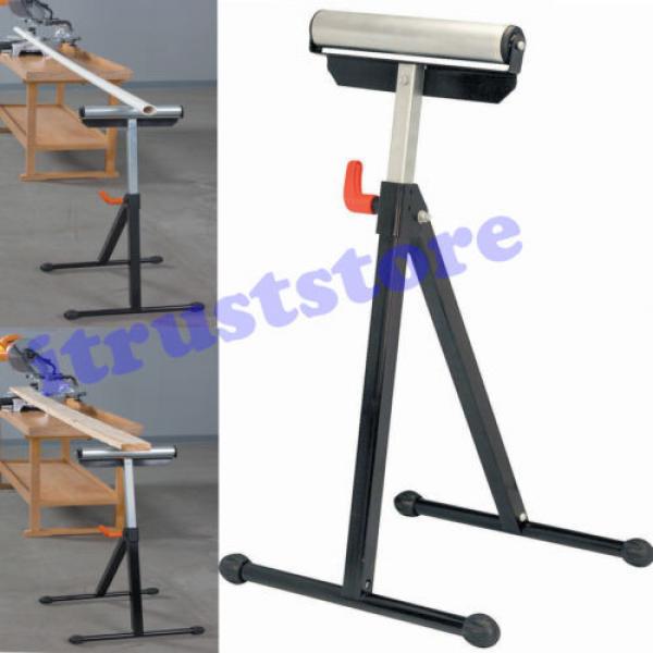 FOLDING WORK WORKLOAD SUPPORT TABLE SAW BEARING ROLLER WHEEL STAND ADJUSTABLE #1 image