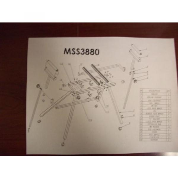 Universal Miter Saw Stand w/roller supports/u provide assembly bolts save $ chop #2 image