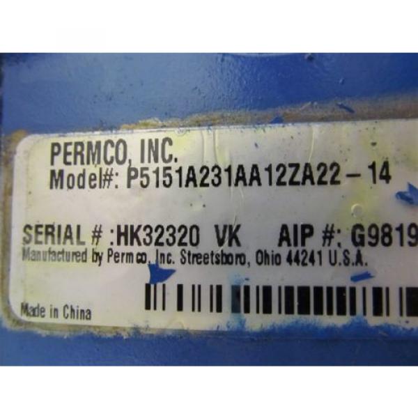 Permco P5151A231AA12ZA2214, 5151 Series Medium Displacement Hydraulic  Pump #4 image
