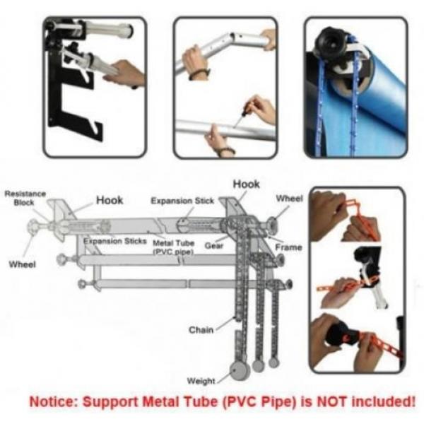 Phot-R 3-Roller Wall Mount Photo Studio Background Support System - Black #3 image