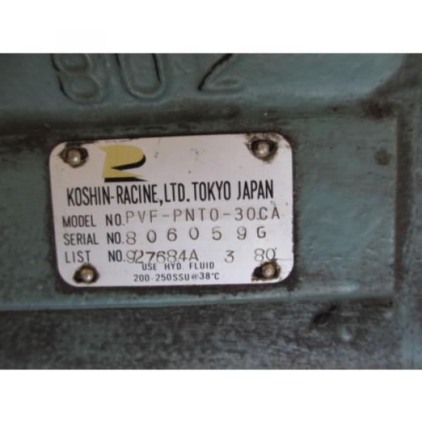 Koshin Racine PSV PNT0 30CA Hydraulic w/ PVQPNA004CA List# 927684A 3 80 Pump #2 image