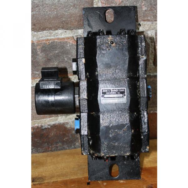 Barnes Corp Rotary Hydraulic Flow Divider #1020043 &amp; Hydraforce 6351012 Solenoid Pump #2 image