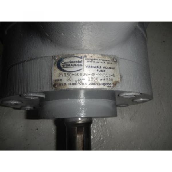 Continental PVR5050B06RFW513D Hydraulic Pressure Comp. Vane 50 GPM Pump #3 image