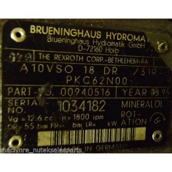 Brueninghaus Hydromatic Hydraulic A10VSO18DR/31RPKC62N00 _ 00940516 Pump #5 image