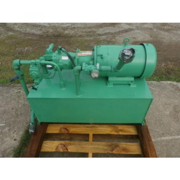 Vickers 35 Gallon Hydraulic Power Unit, W/ 10 Hp Baldor Motor Pump #2 image