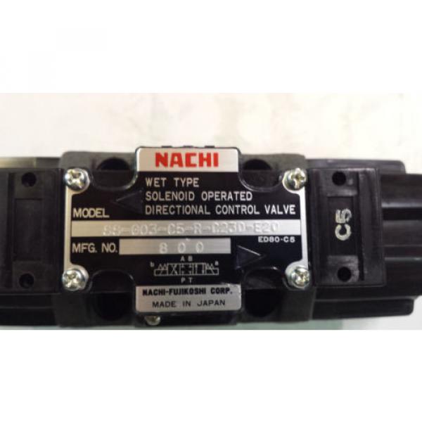 NEW NACHI SSG03C5RC230E20 DIRECTIONAL CONTROL VALVE Pump #1 image