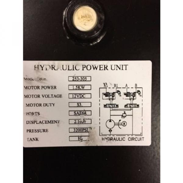 MAXIM DOUBLE VALVE POWER UNIT 12V DC, DOUBLE ACTING: 2 GALLON STEEL TANK  Pump #2 image