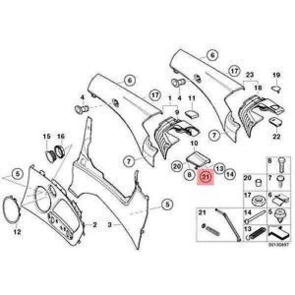 Genuine BMW E46 Trim Panel Rear Cam Follower Left Repair Kit OEM 51437147719 #1 image