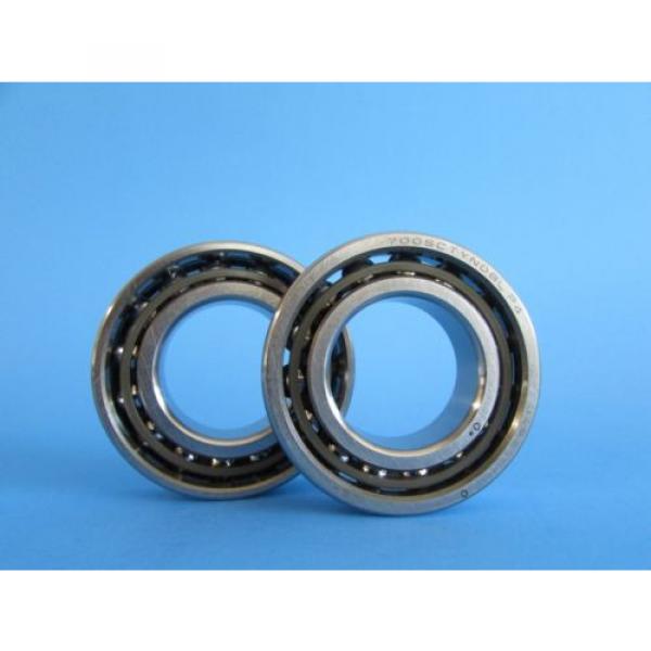 Set of Two NSK7005CTYNDBL P4 ABEC-7 Super Precision Spindle Bearings. #2 image