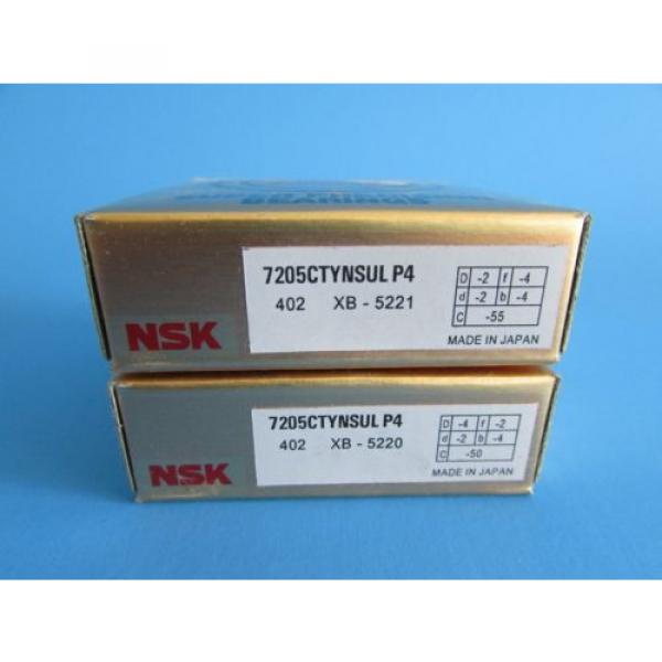 NSK7205CTYNSUL P4 ABEC7 Super Precision Contact Spindle Bearing (Matched Pair) #1 image