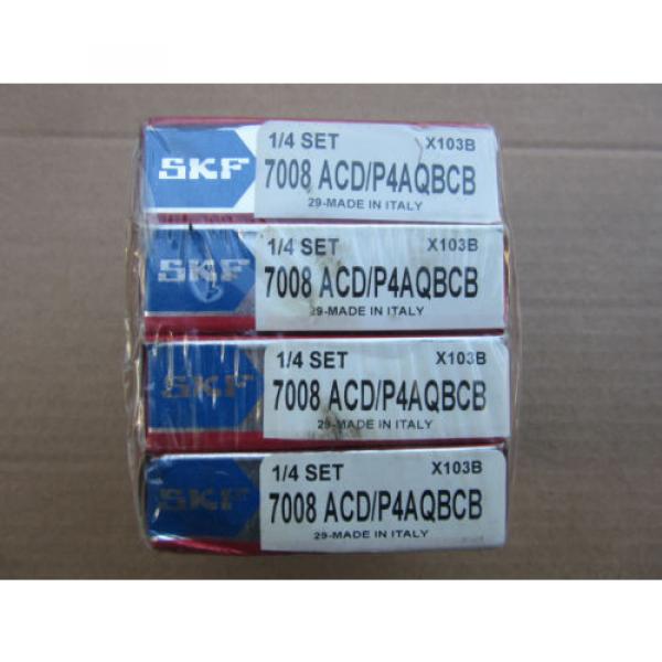 (One Set of 4) SKF 7008ACD/P4AQBCB Super Precision Bearings &#034;Matched Set&#034; NEW!!! #1 image