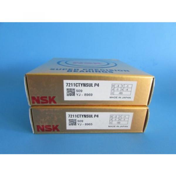 NSK7211CTYNSUL P4 ABEC7 Super Precision Contact Spindle Bearing (Matched Pair) #1 image