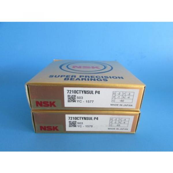 NSK7210CTYNSUL P4 ABEC7 Super Precision Contact Spindle Bearing (Matched Pair) #1 image